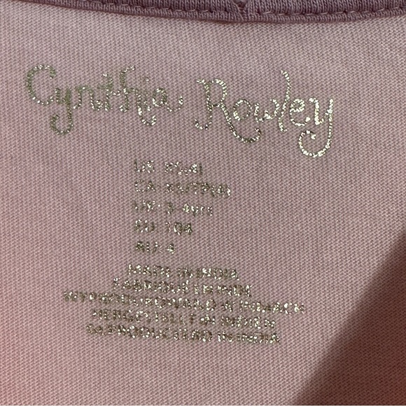 Cynthia Rowley pink ruffle-hem sequined unicorn top, sz XS/4, cotton - Picture 3 of 7